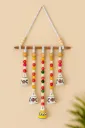 Handmade Beaded & Ceramic Bell Wall Hanging – Boho Home Décor