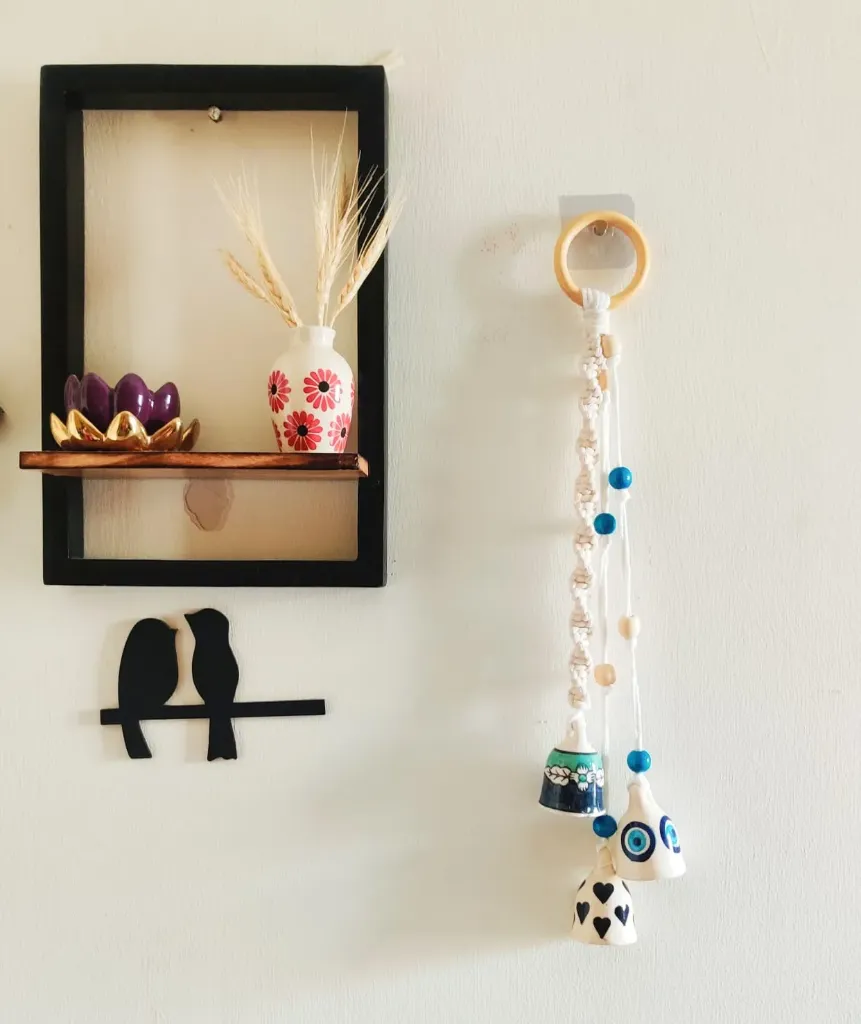 Handmade 3 Bell Wall Hanging