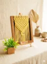 Wooden Frame Macrame Wall Hanging - Yellow