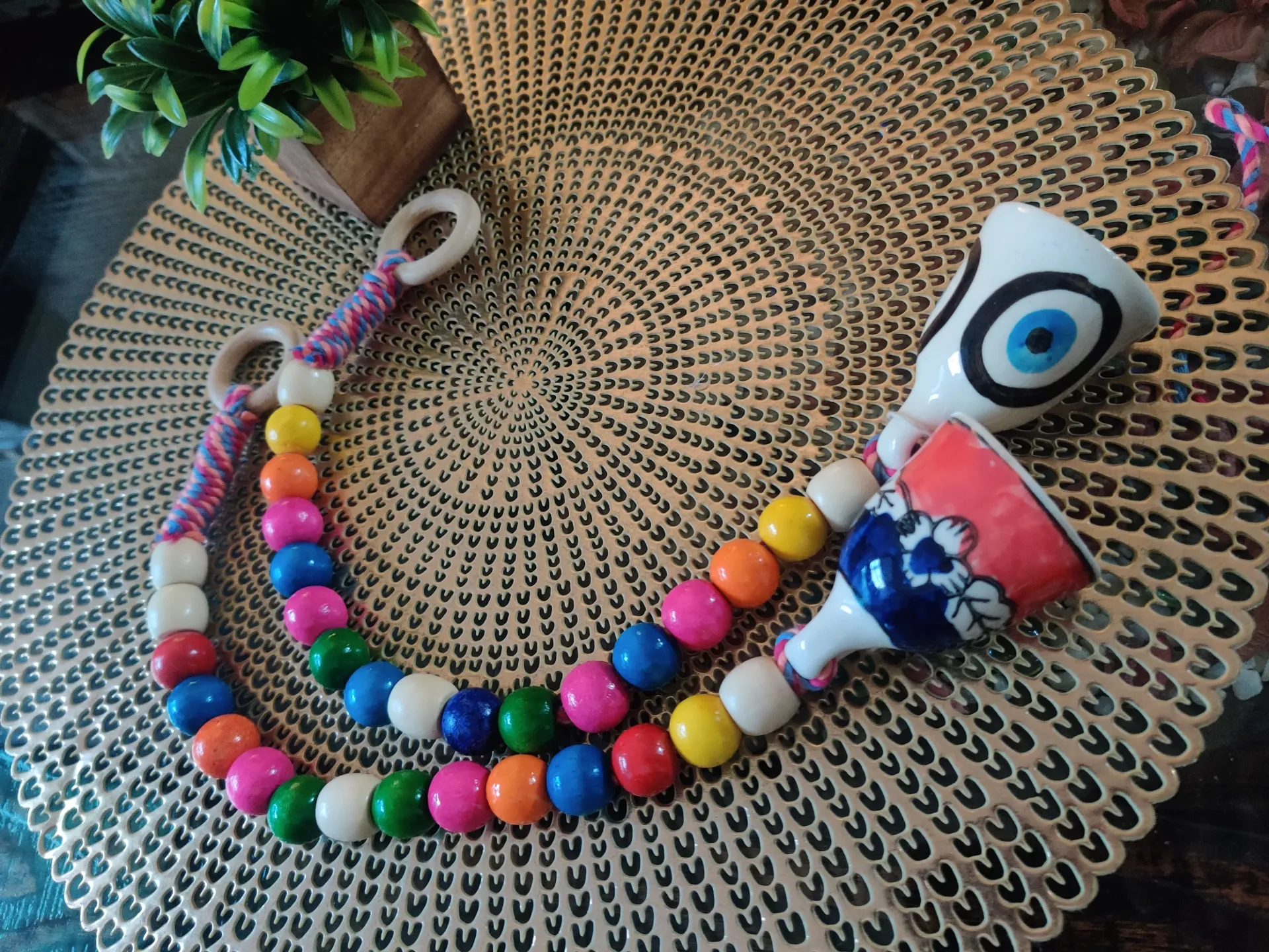 Single Beaded Bell Chime (Set of 2 )