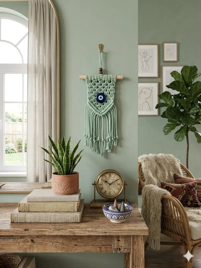 Evil Eye Door Hanging - Green