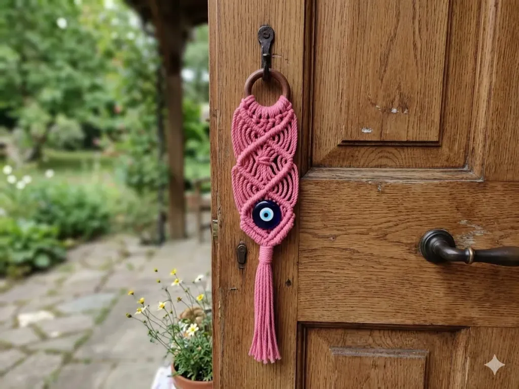 Evil Eye Door Hanging - Pink