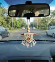 Cinnamon Stick White Car Charm (Flower)
