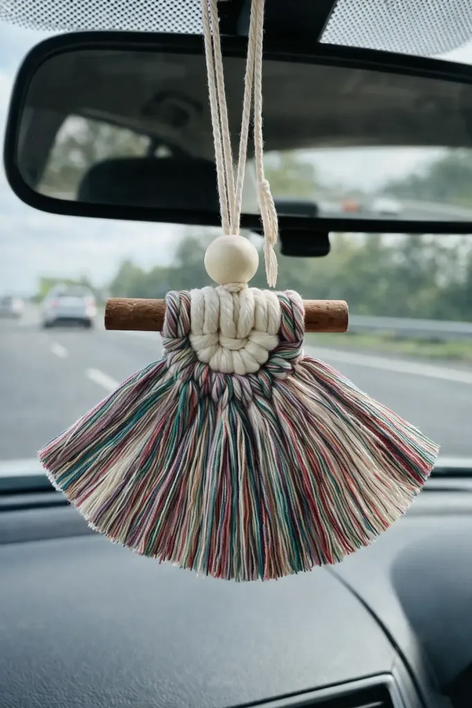 Cinnamon Stick Floral Car Charm