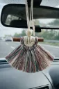 Cinnamon Stick Floral Car Charm