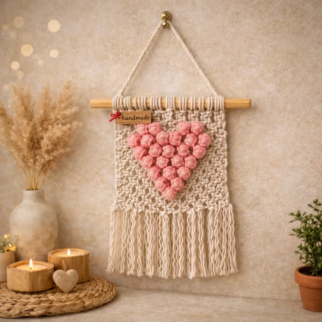 Heart Wall Hanging - Peach